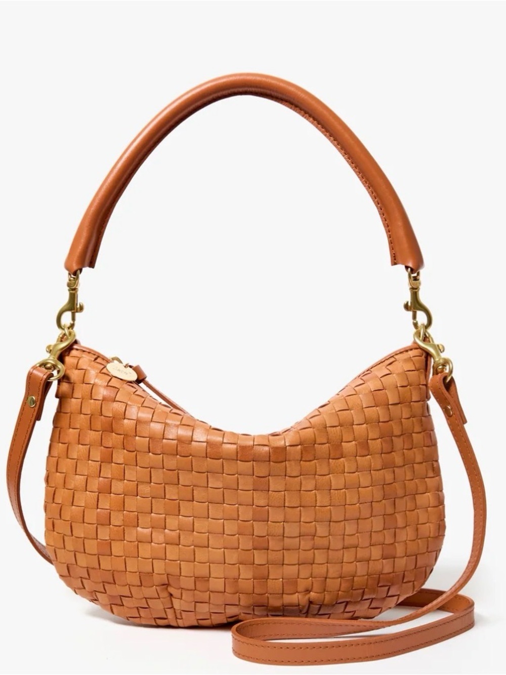 Clare V. Petit Moyen in Natural Woven Checker, Like New